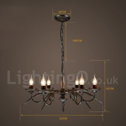 Lustre suspendu en acier de style industriel