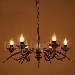 Lustre suspendu en acier de style industriel