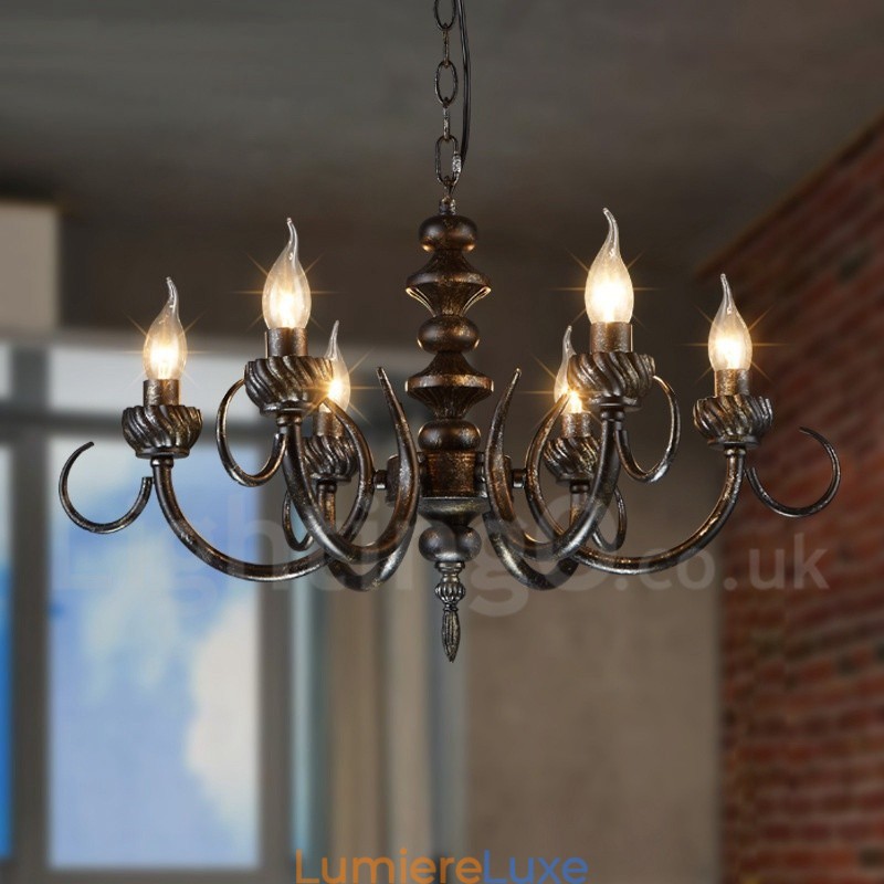 Lustre suspendu en acier de style industriel