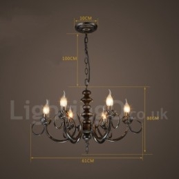 Lustre suspendu en acier de style industriel