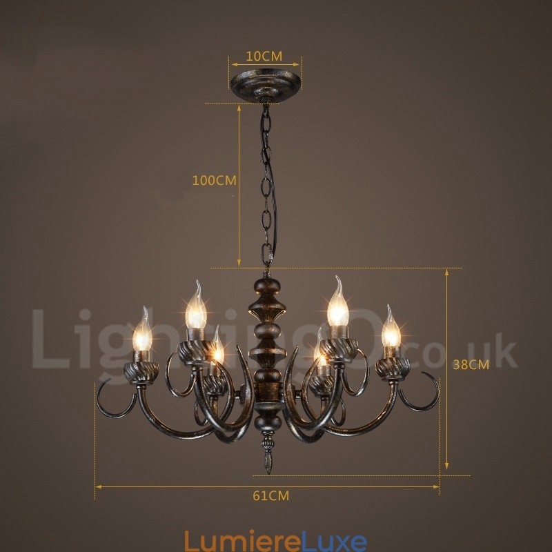 Lustre suspendu en acier de style industriel