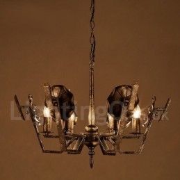 Lustre suspendu de magasin d'éclairage en acier de style industriel