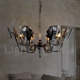 Lustre suspendu de magasin d'éclairage en acier de style industriel