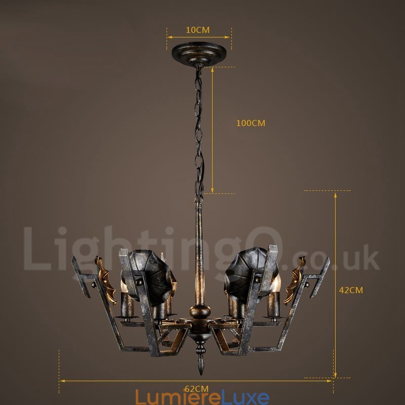 Lustre suspendu de magasin d'éclairage en acier de style industriel