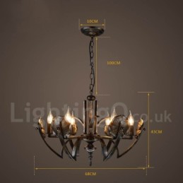 Lustre suspendu de magasin d'éclairage en acier de style industriel