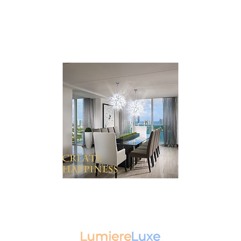 Lustre suspendu imitation globe de cristal