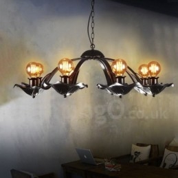 Lustre suspendu en acier de style industriel