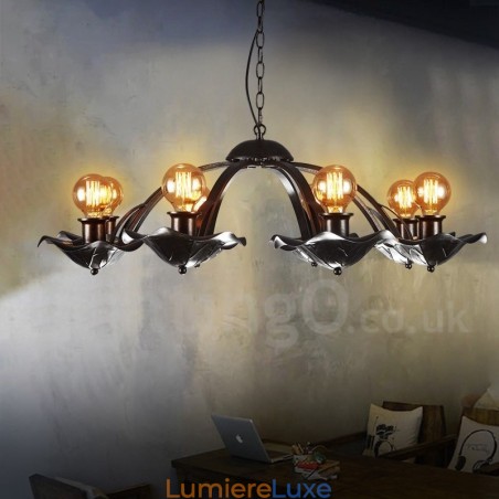 Lustre suspendu en acier de style industriel Lustre suspendu en acier de style industriel