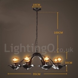 Lustre suspendu en acier de style industriel