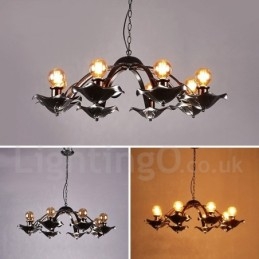 Lustre suspendu en acier de style industriel