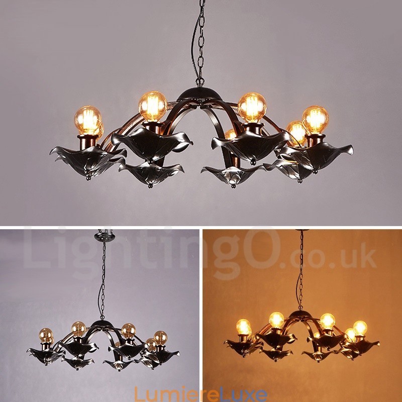 Lustre suspendu en acier de style industriel