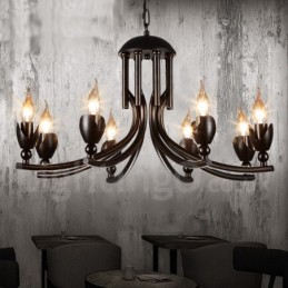 Lustre suspendu de magasin d'éclairage en acier de style industriel