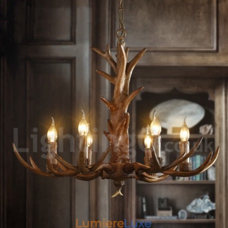 Lustre suspendu en résine de style industriel Lustre suspendu en résine de style industriel