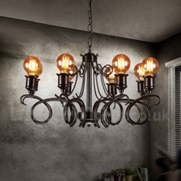 Lustre suspendu de magasin d'éclairage en acier de style industriel