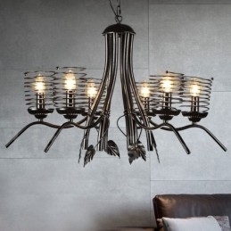 Lustre suspendu de magasin d'éclairage en acier de style industriel