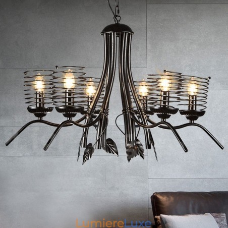 Lustre suspendu de magasin d'éclairage en acier de style industriel Lustre suspendu de magasin d'éclairage en acier de style industriel
