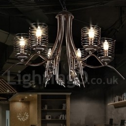 Lustre suspendu de magasin d'éclairage en acier de style industriel