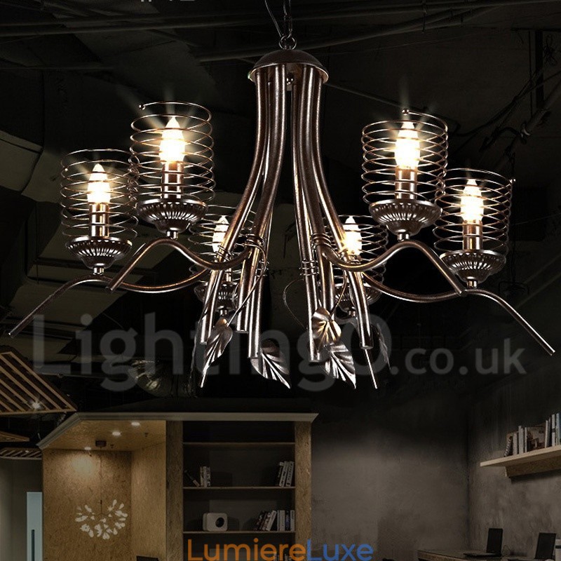 Lustre suspendu de magasin d'éclairage en acier de style industriel