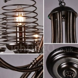 Lustre suspendu de magasin d'éclairage en acier de style industriel