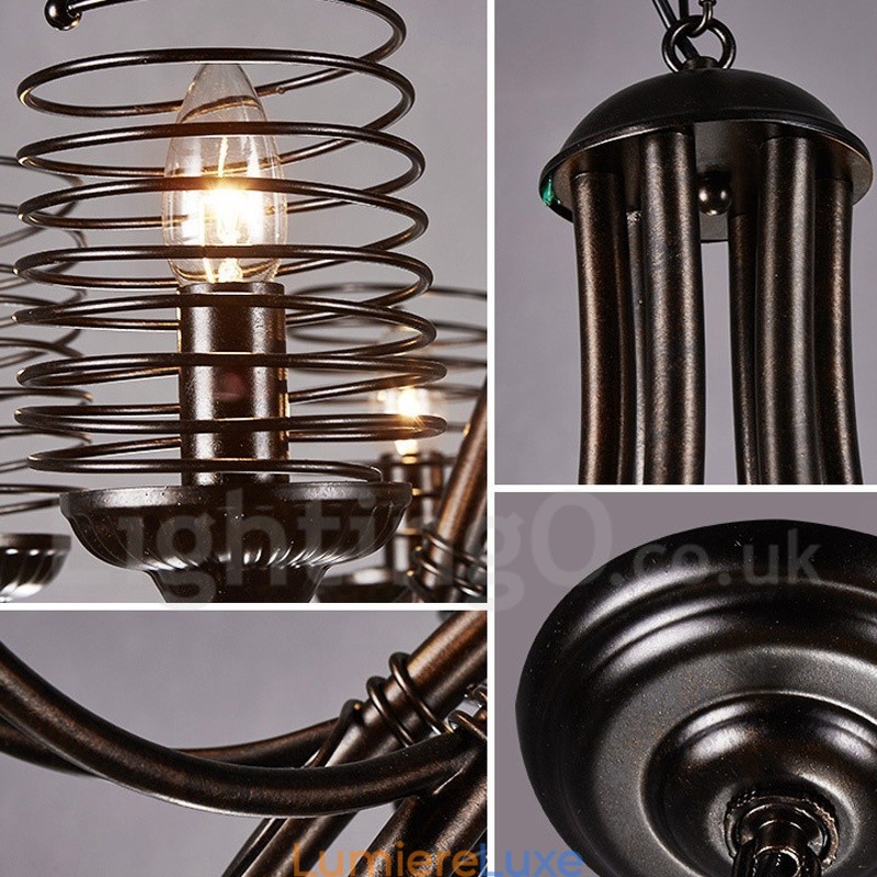 Lustre suspendu de magasin d'éclairage en acier de style industriel