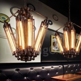 Lustre suspendu de magasin d'éclairage en acier de style industriel