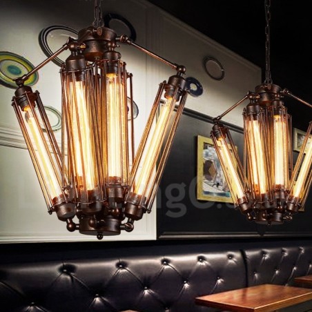 Lustre suspendu de magasin d'éclairage en acier de style industriel Lustre suspendu de magasin d'éclairage en acier de style industriel