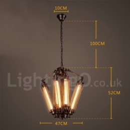 Lustre suspendu de magasin d'éclairage en acier de style industriel