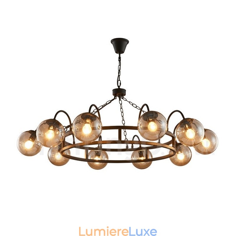 Lustre suspendu de magasin d'éclairage en acier de style industriel