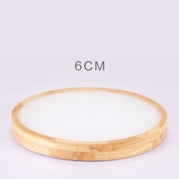 Plafonnier rond ultra fin en bois massif et acrylique Nordic Lights