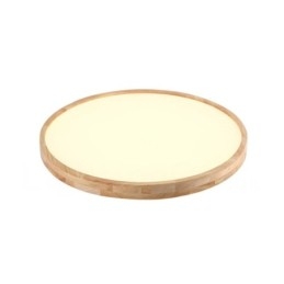 Plafonnier rond ultra fin en bois massif et acrylique Nordic Lights