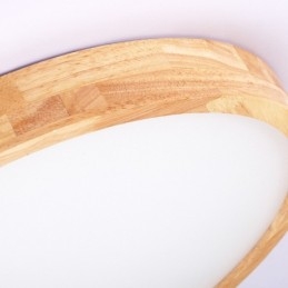 Plafonnier rond ultra fin en bois massif et acrylique Nordic Lights