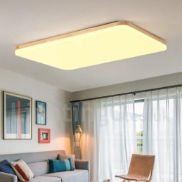 Plafonnier ultra fin en bois et acrylique, offre spéciale