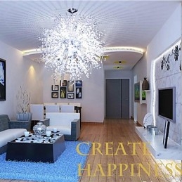 Lustre suspendu imitation globe de cristal