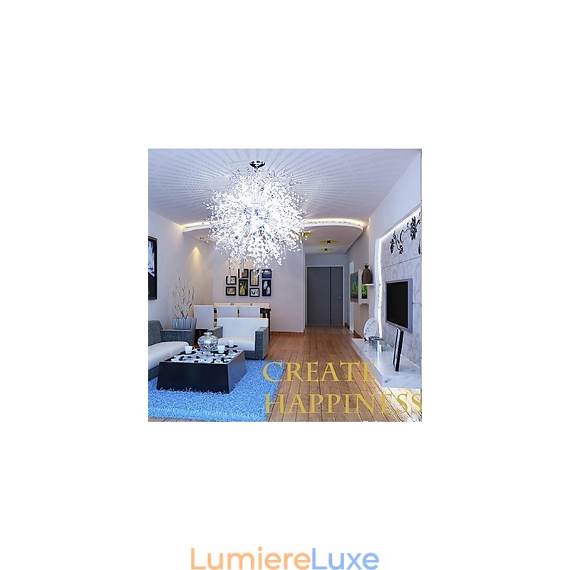 Lustre suspendu imitation globe de cristal