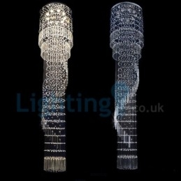 Lustre contemporain moderne à montage encastré, luminaire suspendu en cristal avec goutte de pluie