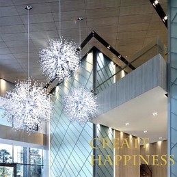 Lustre suspendu imitation globe de cristal