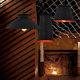 Lustre mini style moderne contemporain en métal à 3 lumières