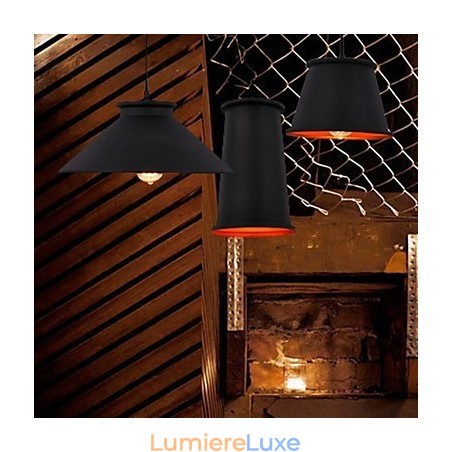 Lustre mini style moderne contemporain en métal à 3 lumières Lustre mini style moderne contemporain en métal à 3 lumières
