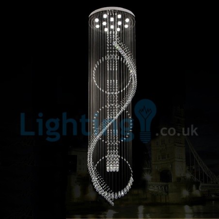 Lustre contemporain moderne à montage encastré, luminaire suspendu en cristal avec goutte de pluie Lustre contemporain moderne à montage encastré, luminaire suspendu en cristal avec goutte de pluie