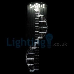 Lustre contemporain moderne à montage encastré, luminaire suspendu en cristal avec goutte de pluie