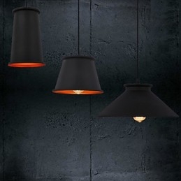 Lustre mini style moderne contemporain en métal à 3 lumières