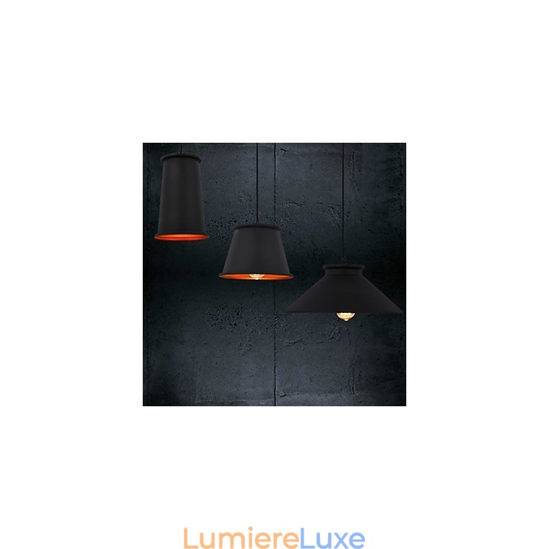 Lustre mini style moderne contemporain en métal à 3 lumières