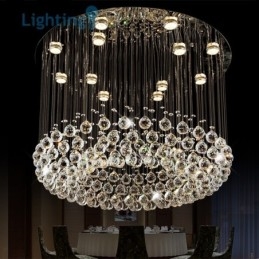 Lustre en cristal moderne en forme de nid d'oiseau, plafonnier duplex de luxe