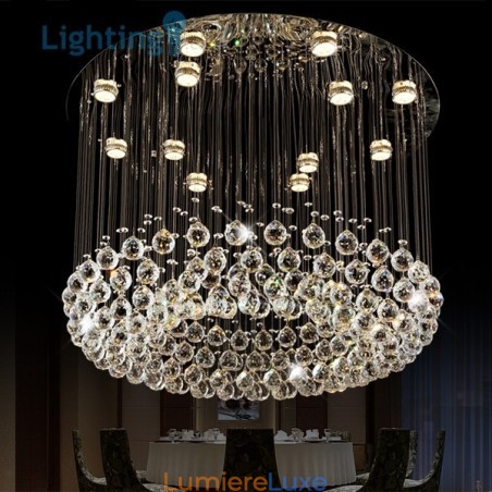 Lustre en cristal moderne en forme de nid d'oiseau, plafonnier duplex de luxe Lustre en cristal moderne en forme de nid d'oiseau, plafonnier duplex de luxe