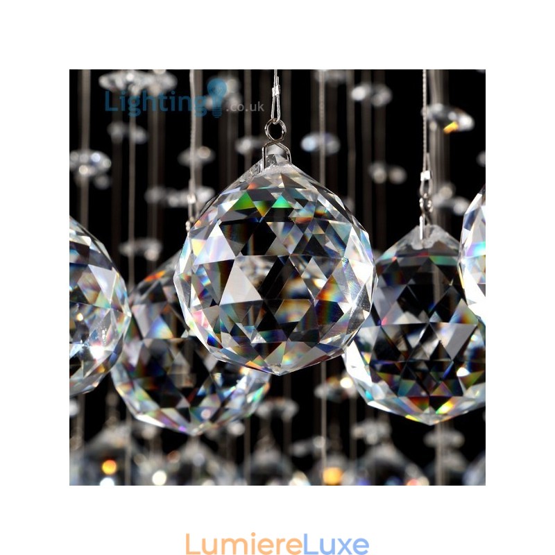 Lustre en cristal moderne en forme de nid d'oiseau, plafonnier duplex de luxe