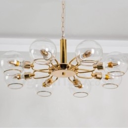 Lustre créatif postmoderne nordique à 8 lumières en verre Magic Bean