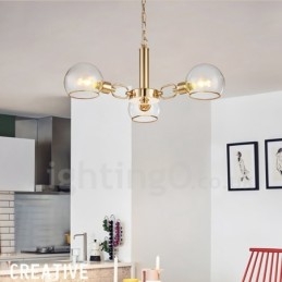 Lustre haricot magique en verre créatif postmoderne nordique à 3 lumières