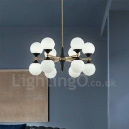 Lustre nordique à 12 ampoules, lampe haricot magique, lampes créatives