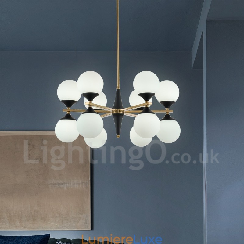 Lustre nordique à 12 ampoules, lampe haricot magique, lampes créatives