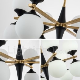 Lustre nordique à 12 ampoules, lampe haricot magique, lampes créatives
